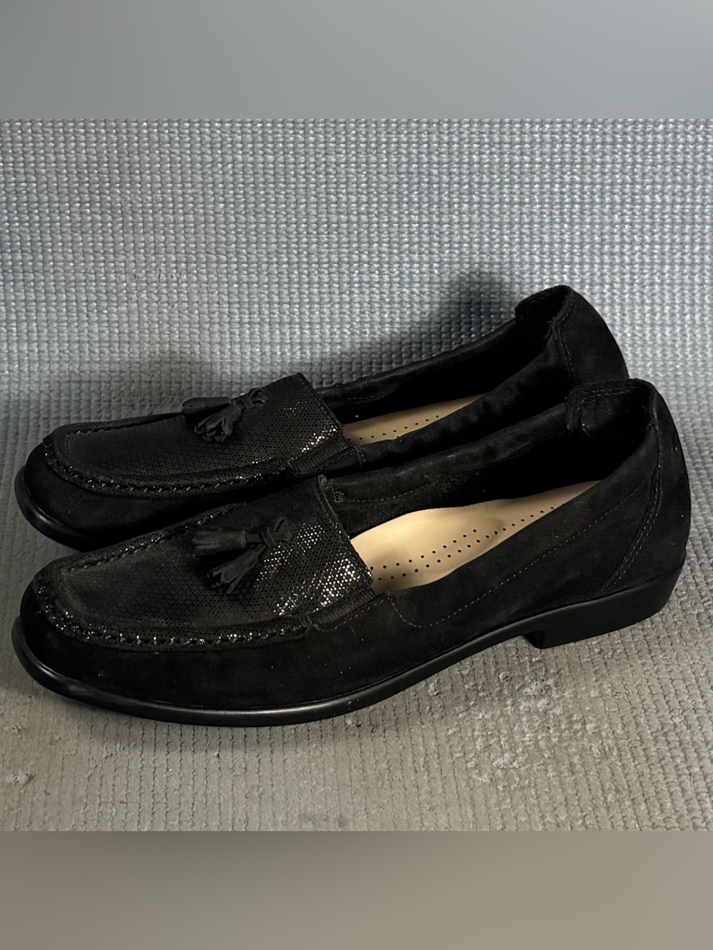 SAS Women’s Hope Tassel Slip On Black Loafer Shoes Size 7